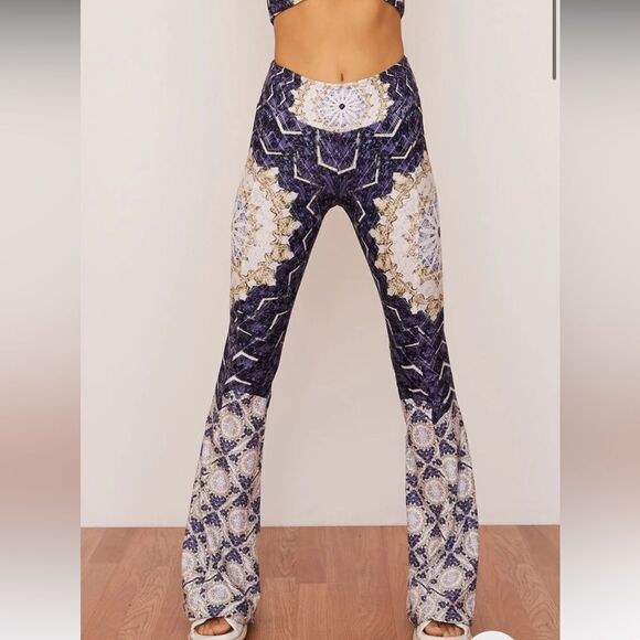 Wolven Reverie Flare Bell Bottom High Rise Legging Pants XL Petite - Picture 1 of 11